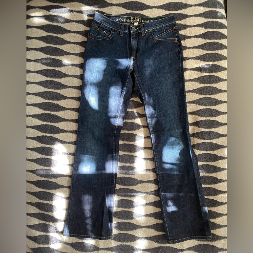 Edun Medium Wash Flare Jeans - Picture 6 of 14